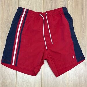 Nautica Red and Navy Athletic Shorts